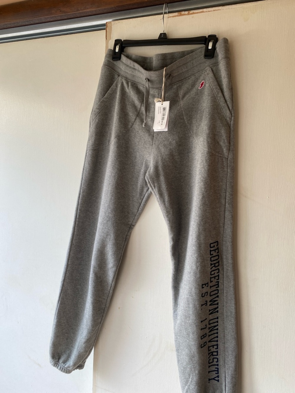 Gray Men's Jogger Sweatpants with Drawstring Waist- Georgetown
